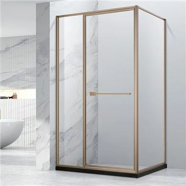Bagno con doccia a forma di L