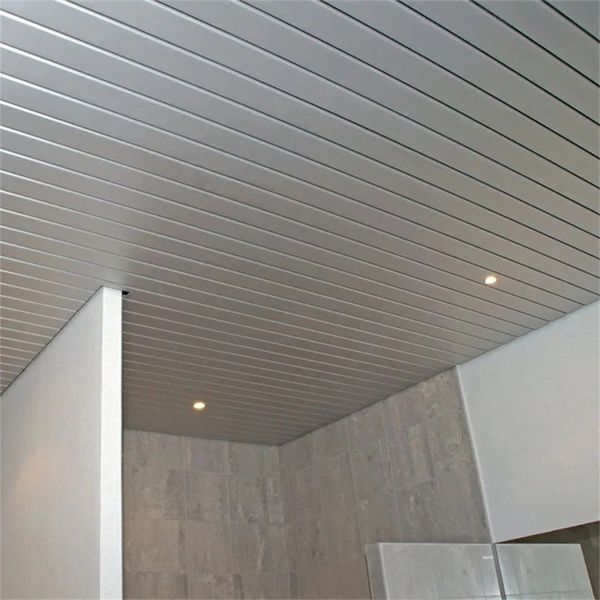 Soffitto con listelli metallici