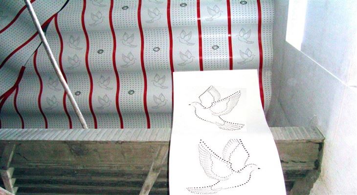 Pannelli di rivestimento per decorazioni murali artistiche con motivi Pannello per soffitti in alluminio perforato
