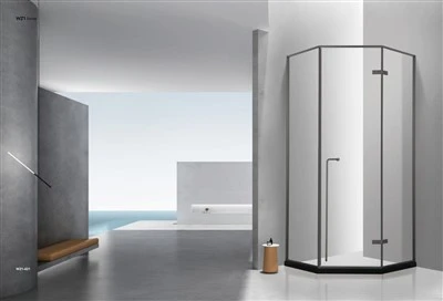 Porta a battente in vetro per doccia
